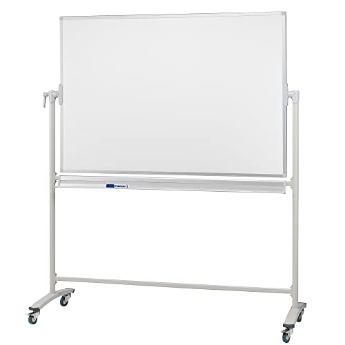 Franken Stativ-Drehtafel - mobiles Whiteboard 120x90 cm - Whiteboard mit Ständer, Rollen und Stifteablage - magnetisch, STC201 von Franken