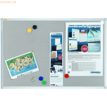 Franken Textiltafel Pin'n'Mag X-tra!Line 120x90cm grau von Franken