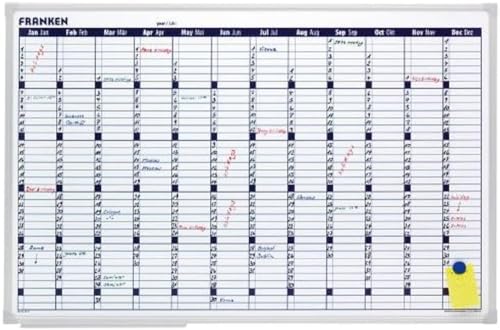 Franken VO-12 Planungstafel Office Planer (X-tra Line Jahreskalender) 60 x 90 cm, weiß von Franken