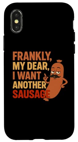 Lustiges Grill-Wurst-Zitat für Cookout Grill Dad Onkel Freunde Hülle für iPhone X/XS von Frankly My Dear Funny Sausage Grill BBQ Humor