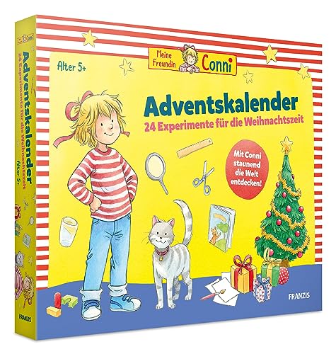 FRANZIS 67207 - Meine Freundin Conni Adventskalender, 24 Experimente für die Weihnachtszeit, für Kinder ab 5 Jahren von Franzis