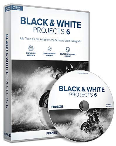 FRANZIS BLACK & WHITE projects 6 | Perfekte Schwarz-Weiß-Fotografie | für Windows PC und Mac |CD-ROM von Franzis