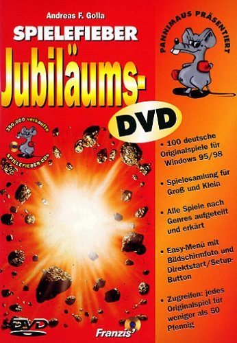 Spielefieber, DVD-ROMs : Jubiläums-DVD, 1 DVD-ROM 100 deutsche Originalspiele für Windows 95/98 von Franzis