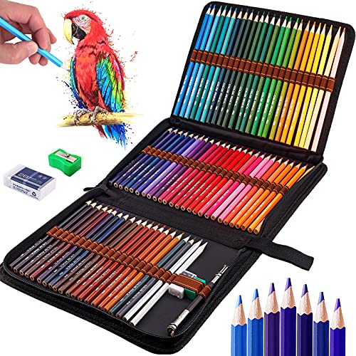 Frasheng 72 Buntstifte Set,Buntstifte Zeichnen Bleistift Set mit Spitzer,Radiergummi und Pencil Extender,ideal für kreatives Malen,für Künstler, Anfänger, Erwachsene und Kinder von Frasheng