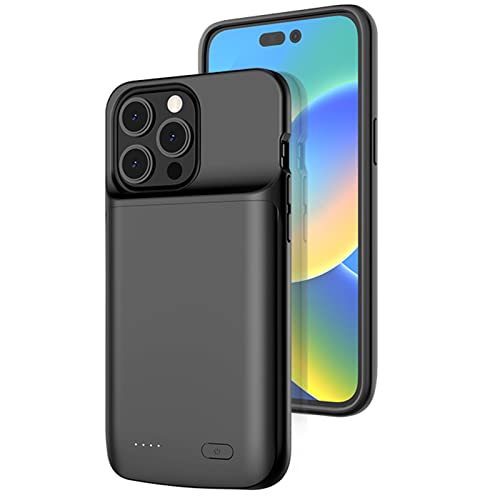 Fraternize Akkuhülle für iPhone 14 Pro Max, 10000 mAh Ladehülle, schlanke, tragbare Powerbank, erweitertes wiederaufladbares Ladegerät, Schutzhülle für iPhone 14 Pro Max 6,7 Zoll Akkupack Fraternize Akkuhülle für iPhone 14 Pro Max, 10000 mAh Ladehülle, schlanke, tragbare Powerbank, erweitertes wiederaufladbares Ladegerät, Schutzhülle für iPhone 14 Pro Max 6,7 Zoll Akkupack von Fraternize