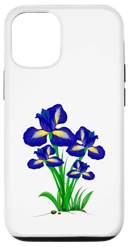 Damen Iris Blume Botanische Wildblumenblumenblumengrafik Hülle für iPhone 12/12 Pro Damen Iris Blume Botanische Wildblumenblumenblumengrafik Hülle für iPhone 12/12 Pro von Frauen Blumenblumen Boho Grafik