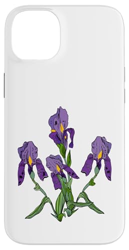 Damen Iris Blume Botanische Wildblumenblumenblumengrafik Hülle für iPhone 14 Plus Damen Iris Blume Botanische Wildblumenblumenblumengrafik Hülle für iPhone 14 Plus von Frauen Blumenblumen Boho Grafik