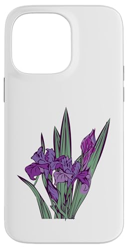 Damen Iris Blume Botanische Wildblumenblumenblumengrafik Hülle für iPhone 14 Pro Max Damen Iris Blume Botanische Wildblumenblumenblumengrafik Hülle für iPhone 14 Pro Max von Frauen Blumenblumen Boho Grafik