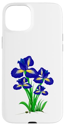 Damen Iris Blume Botanische Wildblumenblumenblumengrafik Hülle für iPhone 15 Plus Damen Iris Blume Botanische Wildblumenblumenblumengrafik Hülle für iPhone 15 Plus von Frauen Blumenblumen Boho Grafik