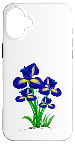 Damen Iris Blume Botanische Wildblumenblumenblumengrafik Hülle für iPhone 16 Plus Damen Iris Blume Botanische Wildblumenblumenblumengrafik Hülle für iPhone 16 Plus von Frauen Blumenblumen Boho Grafik