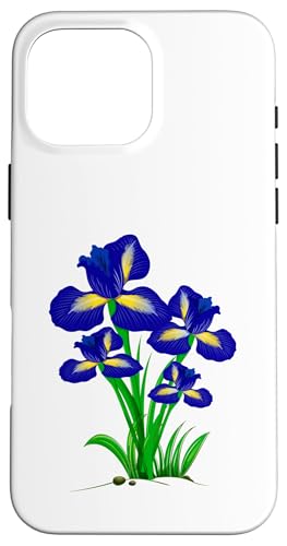 Damen Iris Blume Botanische Wildblumenblumenblumengrafik Hülle für iPhone 16 Pro Max Damen Iris Blume Botanische Wildblumenblumenblumengrafik Hülle für iPhone 16 Pro Max von Frauen Blumenblumen Boho Grafik