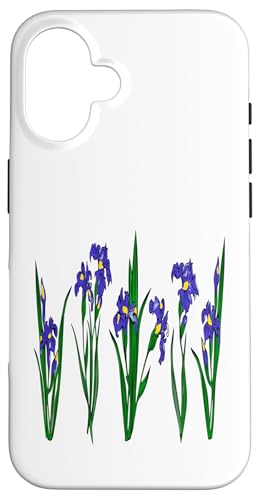 Damen Iris Blume Botanische Wildblumenblumenblumengrafik Hülle für iPhone 16 Damen Iris Blume Botanische Wildblumenblumenblumengrafik Hülle für iPhone 16 von Frauen Blumenblumen Boho Grafik