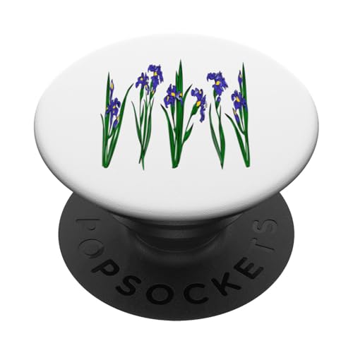 Damen Iris Blume Botanische Wildblumenblumenblumengrafik PopSockets Klebender PopGrip Damen Iris Blume Botanische Wildblumenblumenblumengrafik PopSockets Klebender PopGrip von Frauen Blumenblumen Boho Grafik