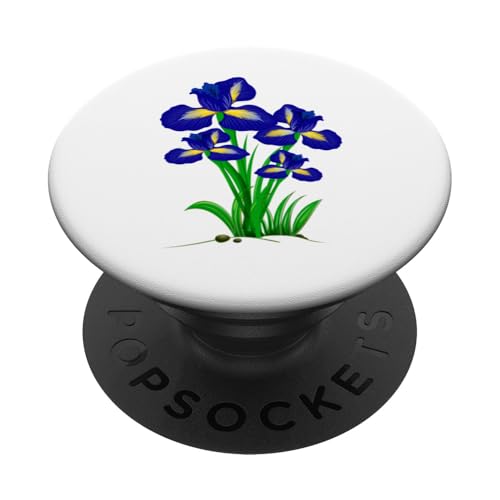 Damen Iris Blume Botanische Wildblumenblumenblumengrafik PopSockets Klebender PopGrip Damen Iris Blume Botanische Wildblumenblumenblumengrafik PopSockets Klebender PopGrip von Frauen Blumenblumen Boho Grafik