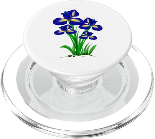 Damen Iris Blume Botanische Wildblumenblumenblumengrafik PopSockets PopGrip für MagSafe von Frauen Blumenblumen Boho Grafik