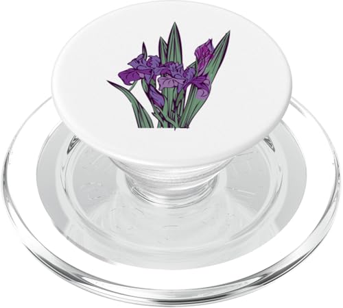 Damen Iris Blume Botanische Wildblumenblumenblumengrafik PopSockets PopGrip für MagSafe Damen Iris Blume Botanische Wildblumenblumenblumengrafik PopSockets PopGrip für MagSafe von Frauen Blumenblumen Boho Grafik
