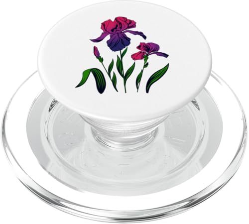 Damen Iris Blume Botanische Wildblumenblumenblumengrafik PopSockets PopGrip für MagSafe Damen Iris Blume Botanische Wildblumenblumenblumengrafik PopSockets PopGrip für MagSafe von Frauen Blumenblumen Boho Grafik