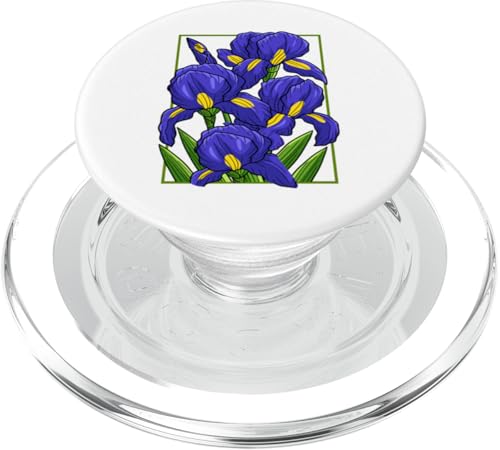 Damen Iris Blume Botanische Wildblumenblumenblumengrafik PopSockets PopGrip für MagSafe Damen Iris Blume Botanische Wildblumenblumenblumengrafik PopSockets PopGrip für MagSafe von Frauen Blumenblumen Boho Grafik