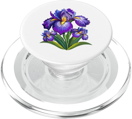 Damen Iris Blume Botanische Wildblumenblumenblumengrafik PopSockets PopGrip für MagSafe Damen Iris Blume Botanische Wildblumenblumenblumengrafik PopSockets PopGrip für MagSafe von Frauen Blumenblumen Boho Grafik