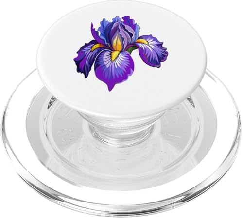 Damen Iris Blume Botanische Wildblumenblumenblumengrafik PopSockets PopGrip für MagSafe Damen Iris Blume Botanische Wildblumenblumenblumengrafik PopSockets PopGrip für MagSafe von Frauen Blumenblumen Boho Grafik
