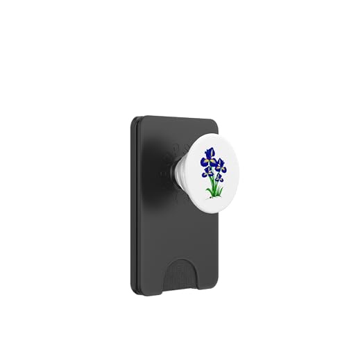 Damen Iris Blume Botanische Wildblumenblumenblumengrafik PopSockets PopWallet für MagSafe Damen Iris Blume Botanische Wildblumenblumenblumengrafik PopSockets PopWallet für MagSafe von Frauen Blumenblumen Boho Grafik