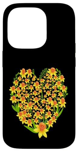 Lustige florale Herz gelbe Wild Narzissenblumen Grafiken Hülle für iPhone 14 Pro Lustige florale Herz gelbe Wild Narzissenblumen Grafiken Hülle für iPhone 14 Pro von Frauen Blumenblumen Boho Grafik