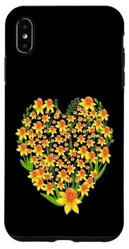 Lustige florale Herz gelbe Wild Narzissenblumen Grafiken Hülle für iPhone XS Max Lustige florale Herz gelbe Wild Narzissenblumen Grafiken Hülle für iPhone XS Max von Frauen Blumenblumen Boho Grafik