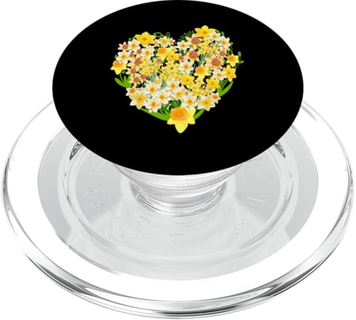 Lustige florale Herz gelbe Wild Narzissenblumen Grafiken PopSockets PopGrip für MagSafe Lustige florale Herz gelbe Wild Narzissenblumen Grafiken PopSockets PopGrip für MagSafe von Frauen Blumenblumen Boho Grafik