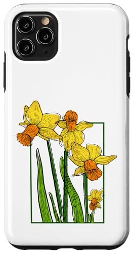 Vintage florale gelbe wilde Narzissenblüten Grafiken Hülle für iPhone 11 Pro Max Vintage florale gelbe wilde Narzissenblüten Grafiken Hülle für iPhone 11 Pro Max von Frauen Blumenblumen Boho Grafik