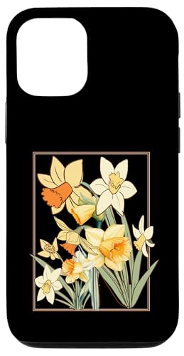 Vintage florale gelbe wilde Narzissenblüten Grafiken Hülle für iPhone 12/12 Pro Vintage florale gelbe wilde Narzissenblüten Grafiken Hülle für iPhone 12/12 Pro von Frauen Blumenblumen Boho Grafik