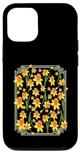 Vintage florale gelbe wilde Narzissenblüten Grafiken Hülle für iPhone 12/12 Pro Vintage florale gelbe wilde Narzissenblüten Grafiken Hülle für iPhone 12/12 Pro von Frauen Blumenblumen Boho Grafik