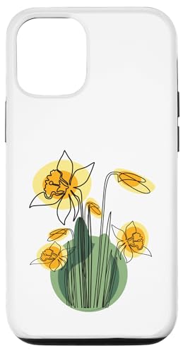 Vintage florale gelbe wilde Narzissenblüten Grafiken Hülle für iPhone 12/12 Pro Vintage florale gelbe wilde Narzissenblüten Grafiken Hülle für iPhone 12/12 Pro von Frauen Blumenblumen Boho Grafik