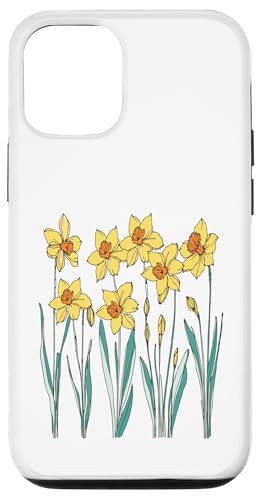 Vintage florale gelbe wilde Narzissenblüten Grafiken Hülle für iPhone 12/12 Pro Vintage florale gelbe wilde Narzissenblüten Grafiken Hülle für iPhone 12/12 Pro von Frauen Blumenblumen Boho Grafik