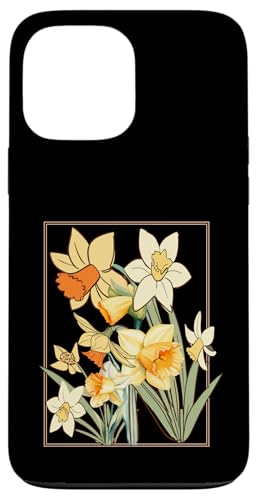 Vintage florale gelbe wilde Narzissenblüten Grafiken Hülle für iPhone 13 Pro Max Vintage florale gelbe wilde Narzissenblüten Grafiken Hülle für iPhone 13 Pro Max von Frauen Blumenblumen Boho Grafik