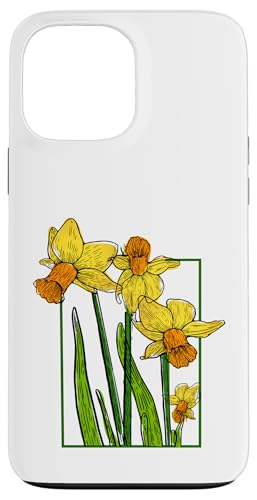 Vintage florale gelbe wilde Narzissenblüten Grafiken Hülle für iPhone 13 Pro Max Vintage florale gelbe wilde Narzissenblüten Grafiken Hülle für iPhone 13 Pro Max von Frauen Blumenblumen Boho Grafik