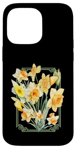 Vintage florale gelbe wilde Narzissenblüten Grafiken Hülle für iPhone 14 Pro Max Vintage florale gelbe wilde Narzissenblüten Grafiken Hülle für iPhone 14 Pro Max von Frauen Blumenblumen Boho Grafik