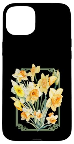 Vintage florale gelbe wilde Narzissenblüten Grafiken Hülle für iPhone 15 Plus Vintage florale gelbe wilde Narzissenblüten Grafiken Hülle für iPhone 15 Plus von Frauen Blumenblumen Boho Grafik