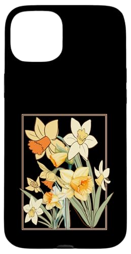 Vintage florale gelbe wilde Narzissenblüten Grafiken Hülle für iPhone 15 Plus Vintage florale gelbe wilde Narzissenblüten Grafiken Hülle für iPhone 15 Plus von Frauen Blumenblumen Boho Grafik