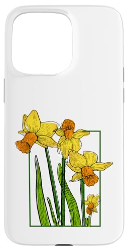 Vintage florale gelbe wilde Narzissenblüten Grafiken Hülle für iPhone 15 Pro Max Vintage florale gelbe wilde Narzissenblüten Grafiken Hülle für iPhone 15 Pro Max von Frauen Blumenblumen Boho Grafik