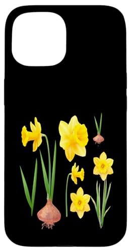 Vintage florale gelbe wilde Narzissenblüten Grafiken Hülle für iPhone 15 Vintage florale gelbe wilde Narzissenblüten Grafiken Hülle für iPhone 15 von Frauen Blumenblumen Boho Grafik