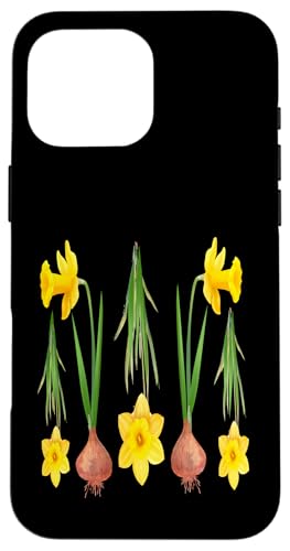 Vintage florale gelbe wilde Narzissenblüten Grafiken Hülle für iPhone 16 Pro Max Vintage florale gelbe wilde Narzissenblüten Grafiken Hülle für iPhone 16 Pro Max von Frauen Blumenblumen Boho Grafik