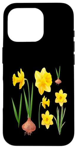 Vintage florale gelbe wilde Narzissenblüten Grafiken Hülle für iPhone 16 Pro Vintage florale gelbe wilde Narzissenblüten Grafiken Hülle für iPhone 16 Pro von Frauen Blumenblumen Boho Grafik