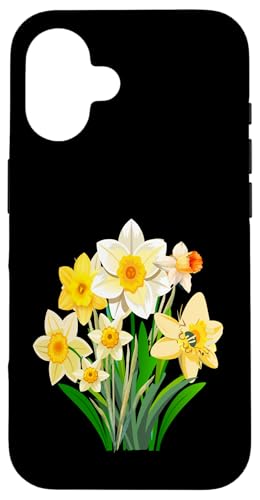 Vintage florale gelbe wilde Narzissenblüten Grafiken Hülle für iPhone 16 Vintage florale gelbe wilde Narzissenblüten Grafiken Hülle für iPhone 16 von Frauen Blumenblumen Boho Grafik