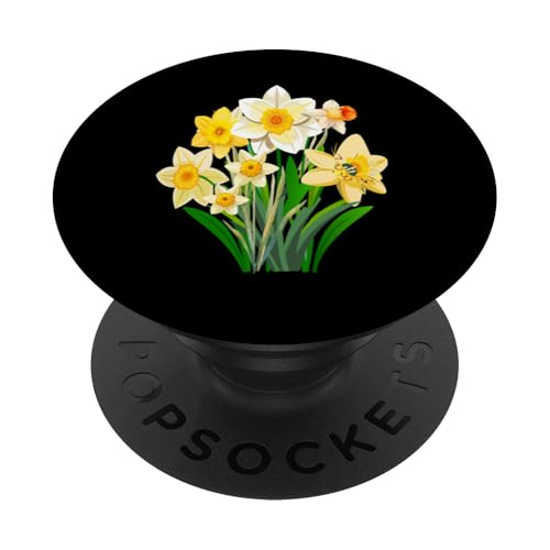 Vintage florale gelbe wilde Narzissenblüten Grafiken PopSockets Klebender PopGrip Vintage florale gelbe wilde Narzissenblüten Grafiken PopSockets Klebender PopGrip von Frauen Blumenblumen Boho Grafik