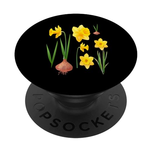 Vintage florale gelbe wilde Narzissenblüten Grafiken PopSockets Klebender PopGrip Vintage florale gelbe wilde Narzissenblüten Grafiken PopSockets Klebender PopGrip von Frauen Blumenblumen Boho Grafik