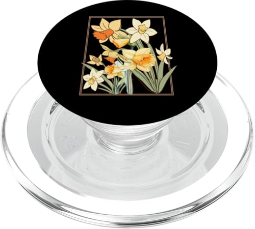 Vintage florale gelbe wilde Narzissenblüten Grafiken PopSockets PopGrip für MagSafe Vintage florale gelbe wilde Narzissenblüten Grafiken PopSockets PopGrip für MagSafe von Frauen Blumenblumen Boho Grafik