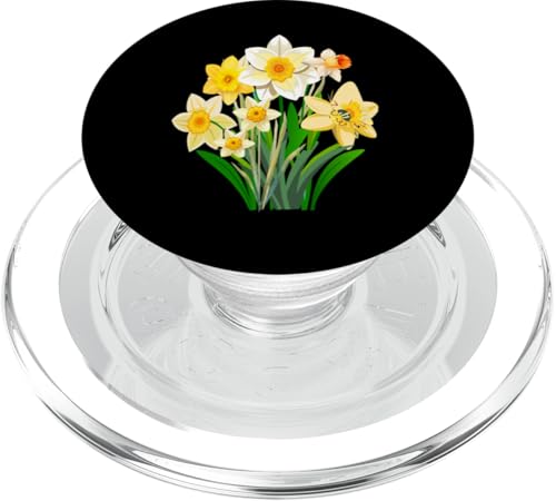 Vintage florale gelbe wilde Narzissenblüten Grafiken PopSockets PopGrip für MagSafe von Frauen Blumenblumen Boho Grafik