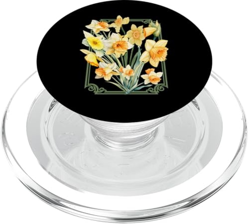 Vintage florale gelbe wilde Narzissenblüten Grafiken PopSockets PopGrip für MagSafe Vintage florale gelbe wilde Narzissenblüten Grafiken PopSockets PopGrip für MagSafe von Frauen Blumenblumen Boho Grafik