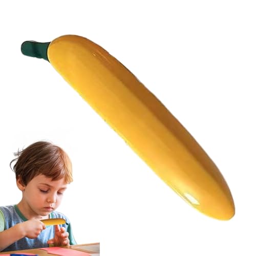 Fravsiu Bananenform, Cartoon-Stifte mit schwarzer Tinte, tragbare Kugelschreiber, niedliche Schreibstifte für Cartoon-Schreibgeräte, Schulstifte von Fravsiu