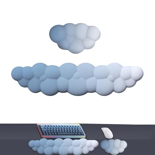 Fravsiu Cloud-Maus-Handgelenkauflage, Tastatur, Handgelenkauflage Cloud – 2 Stück, Handgelenkauflage aus Memory-Schaum, bequeme Handgelenkauflage aus Memory-Schaum Fravsiu Cloud-Maus-Handgelenkauflage, Tastatur, Handgelenkauflage Cloud – 2 Stück, Handgelenkauflage aus Memory-Schaum, bequeme Handgelenkauflage aus Memory-Schaum von Fravsiu